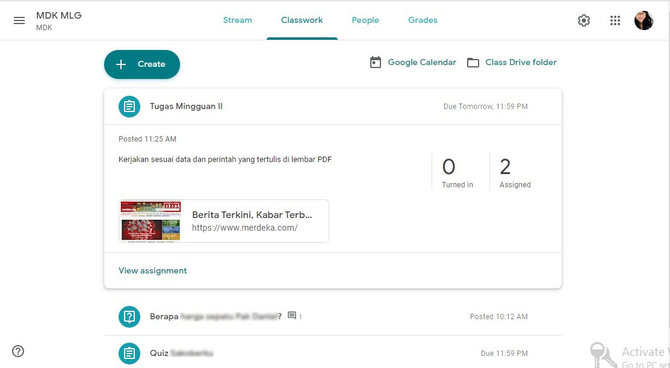 Mengundang Siswa Masuk dalam Google Classroom